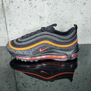MSRP $160 Nike Air Max 97 Black/Orange GS Boys' 6Y / Women's 7.5 New
